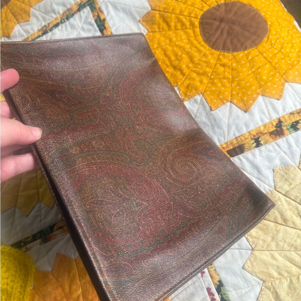 Etro Brown Paisley Clutch